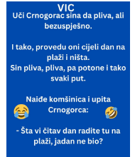Uči Crnogorac sina da pliva…