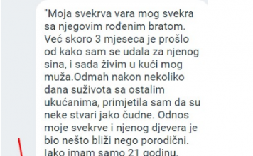 Moja svekrva vara mog svekra sa njegovim rođenim bratom….