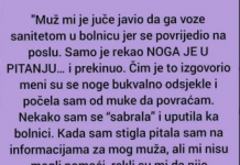 MUŽ JOJ SE JAVIO IZ BOLNICE: Samo joj rekao da je u pitanju noga…