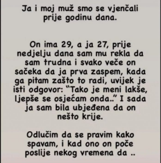 “Nedavno sam mužu rekla da sam trudna”