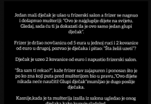 Priča: Dječak i frizer