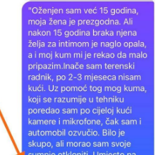 “Oženjen sam već 15 godina, moja žena je prezgodna”