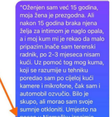 “Oženjen sam već 15 godina, moja žena je prezgodna”
