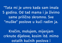U dobi od pet godina tragično sam izgubila oca…