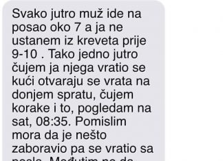 Moram priznati da moj suprug na posao odlazi oko 7 sati ujutro, dok ja inače ne ustajem iz kreveta do 9-10 sati.