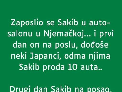 U Njemačkoj je Sakib nedavno postao član jednog auto salona
