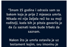 “Imam 15 godina i odrasla sam sa bakom koja je prije 2 mjeseca umrla…”
