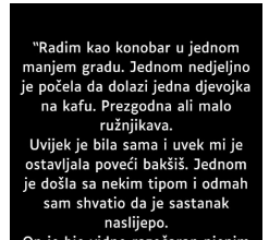 “Radim kao konobar u jednom manjem gradu…”