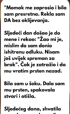 “Rekla sam DA kada me momak zaprosio”