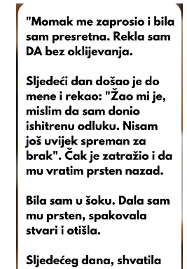 “Rekla sam DA kada me momak zaprosio”