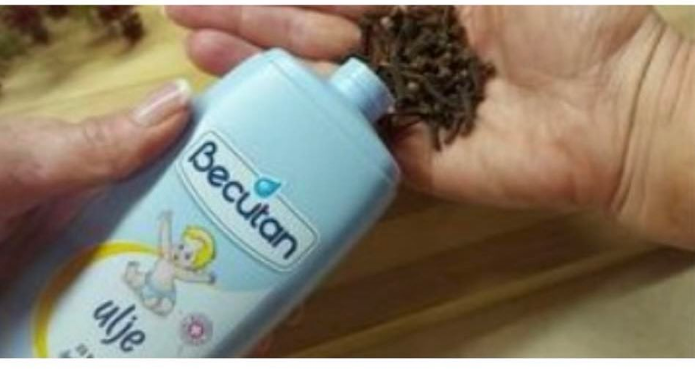 Dodajte karanfilić u bebi ulje ZA 1 MINUT BIĆETE ŠOKIRANI REZULTATOM