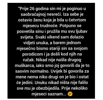 “Prije 26 godina sin mi je poginuo u saobraćajnoj nesreći”