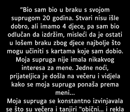 “Bio sam u braku s svojom suprugom 20 godina…”