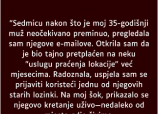 “Sedmicu nakon što je moj 35-godišnji muž neočekivano preminuo…”