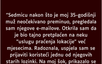 “Sedmicu nakon što je moj 35-godišnji muž neočekivano preminuo…”