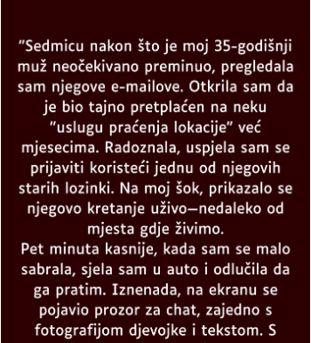 “Sedmicu nakon što je moj 35-godišnji muž neočekivano preminuo…”
