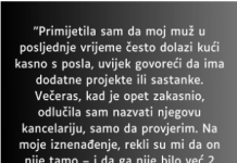“Primijetila sam da moj muž…”