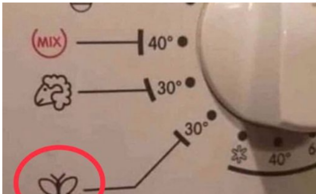 ZNATE LI ŠTA ZNAČI OZNAKA LEPTIR NA VEŠ MAŠINI: Veoma je korisna, a mnogi je ne koriste