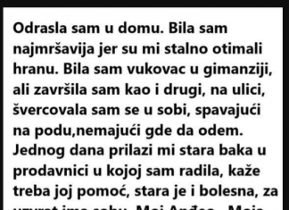 ODRASLA SAM U DOMU. BILA SAM NAJMRŠAVIJA JER SU MI STALNO OTIMALI HRANU. BILA SAM ….