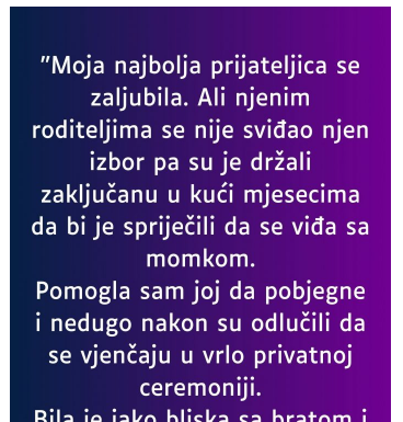 “Moja najbolja prijateljica se zaljubila…”