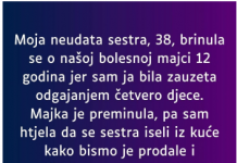 “Moja neudata sestra, 38, brinula se o našoj bolesnoj majci 12 godina…”