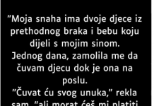 “Moja snaha ima dvoje djece iz prethodnog braka…”