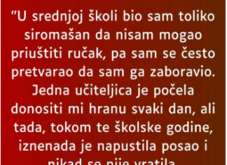 “U srednjoj školi bio sam toliko siromašan…”