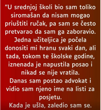 “U srednjoj školi bio sam toliko siromašan…”