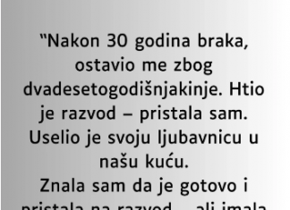 “Nakon 30 godina braka, ostavio me zbog dvadesetogodišnjakinje…”