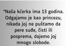 “Naša kćerka ima 13 godina…”