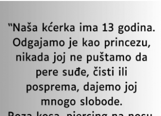 “Naša kćerka ima 13 godina…”
