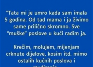 “TATA MI JE UMRO KADA SAM IMALA PET GODINA”
