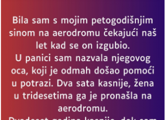 “Bila sam s mojim petogodišnjim sinom na aerodromu…”