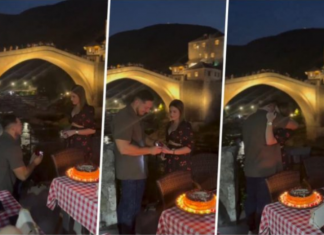 “BOLJE DA JU JE ZAPROSIO UZ PUNJENE PAPRIKE” Snimak prosidbe iz Mostara preplavio mreže: “Ja bih ustala i otišla” (VIDEO)