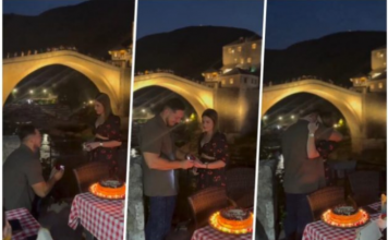 “BOLJE DA JU JE ZAPROSIO UZ PUNJENE PAPRIKE” Snimak prosidbe iz Mostara preplavio mreže: “Ja bih ustala i otišla” (VIDEO)
