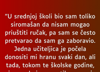 “U srednjoj školi bio sam toliko siromašan da nisam mogao…”