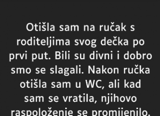 “Otišla sam na ručak s roditeljima svog dečka po prvi put…”