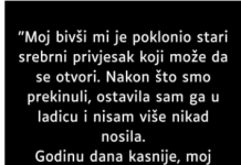 “Moj bivši mi je poklonio stari srebrni privjesak…”