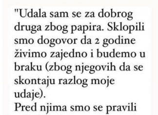 “Udala sam se za prijatelja zbog papira – a sada ne znam šta da radim”