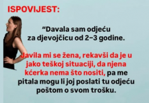 “Davala sam odjeću za djevojčicu od 2–3 godine…
