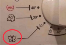 ZNATE LI ŠTA ZNAČI OZNAKA LEPTIR NA VEŠ MAŠINI: Veoma je korisna, a mnogi je ne koriste