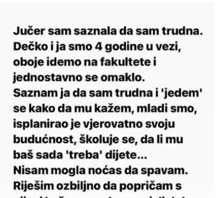 Ostala je TRUDNA i rešila je da KAŽE dečku ali ono ŠTO joj je REKAO nakon TOGA će PAMTITI dok je ŽIVA!