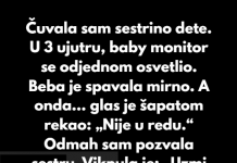 “Čuvala sam sestrino dete. U 3 ujutru, baby monitor se odjednom upalio…”
