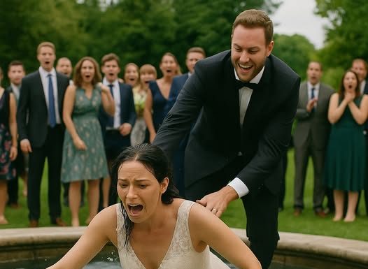 Tokom vjenčanja me je muž gurnuo u fontanu – ali moj odgovor pred svima je bio nezaboravan!