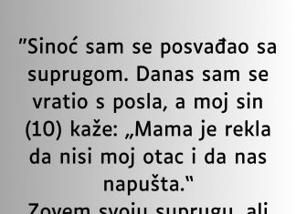 Sinoć sam se posvađao sa suprugom…