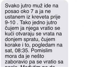 Moram priznati da moj suprug na posao odlazi oko 7 sati ujutro, dok ja inače ne ustajem iz kreveta do 9-10 sati.
