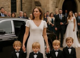 Hteo je da joj se smeje pred svima — ali kad je vidio ko izlazi iz auta, zamrzao se na mestu