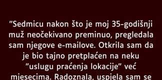 “Sedmicu nakon što je moj 35-godišnji muž neočekivano preminuo…”