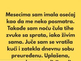 „Poslednjih nekoliko meseci imala sam osećaj kao da me neko posmatra.”