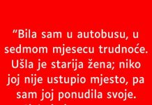 “Bila sam u autobusu,…”